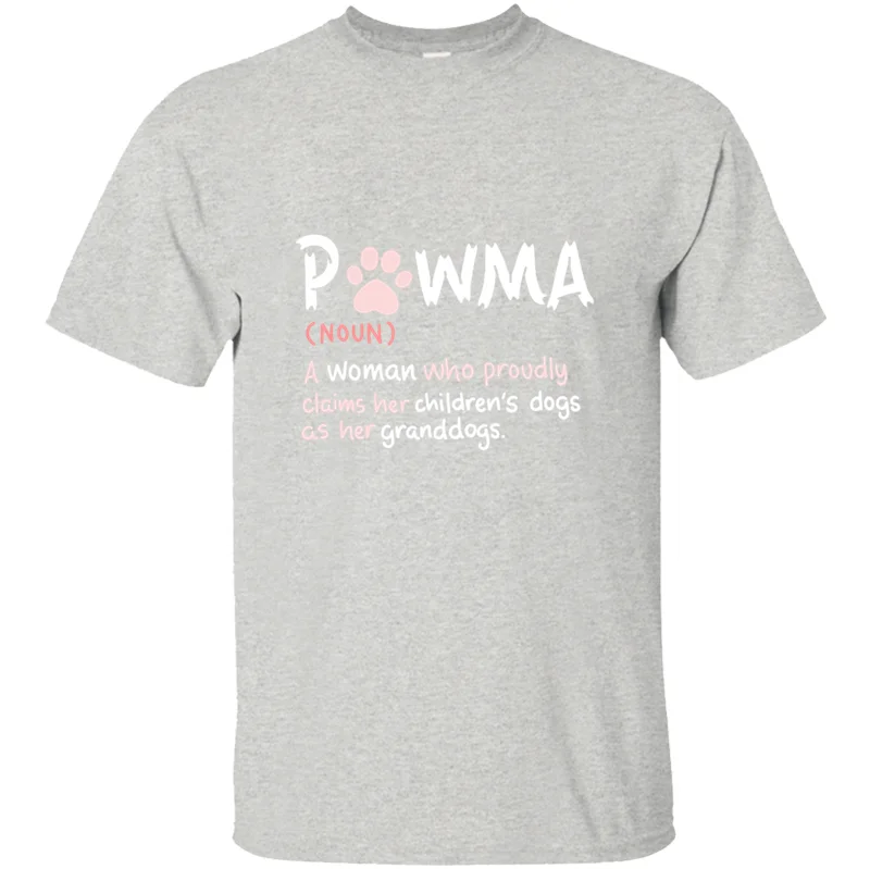 Men-Gray Дизайн смешной собаки любовь: grandma aka powma Футболка мужская крутая белая мужская футболка Crazy Harajuku Хип-хоп Топ - Цвет: Men-Gray