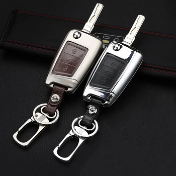 

Leather Car Key Remote Cover Case For Volkswagen VW Golf 4 5 6 7 MK7 GTI Passat B5 B6 B7 Jetta mk5 mk6 Touran Polo Beetle Tiguan