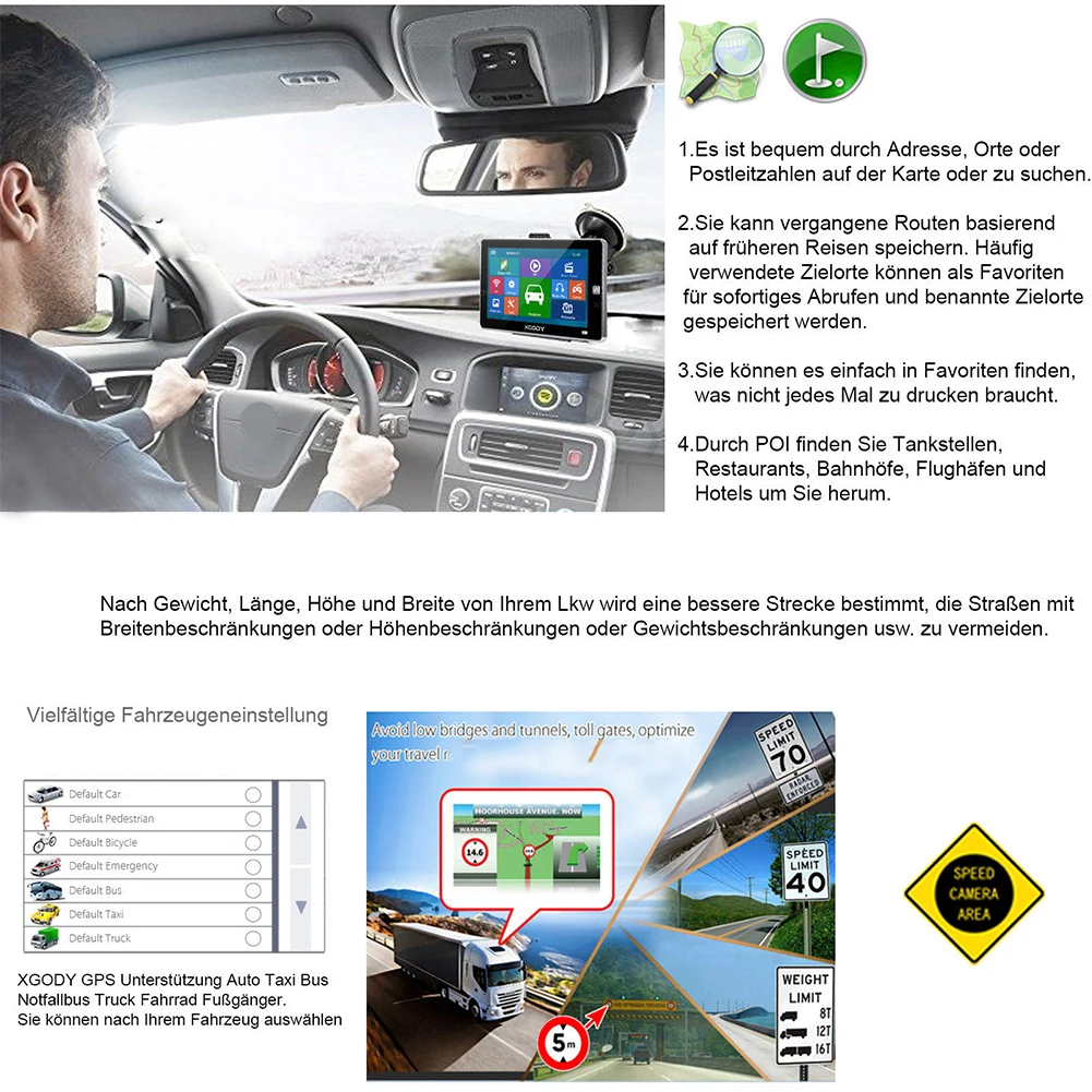  9 Inch Spiele Gerät Filme Video Recorder Bus Bluetooth Kapazitive Screen Lkw GPS Navigation Auto 2D