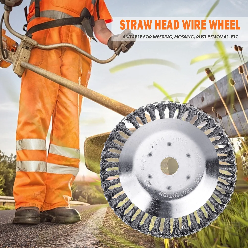 Grass Trimmer Head Grass Trimmer Lawn Mower Trimmer Blade Brush Cutter Accessories Grass Trimmer Blade Mower Accessories Steel Wire Wheel Lawn Mower Brush Disc Grass Trimmer Head