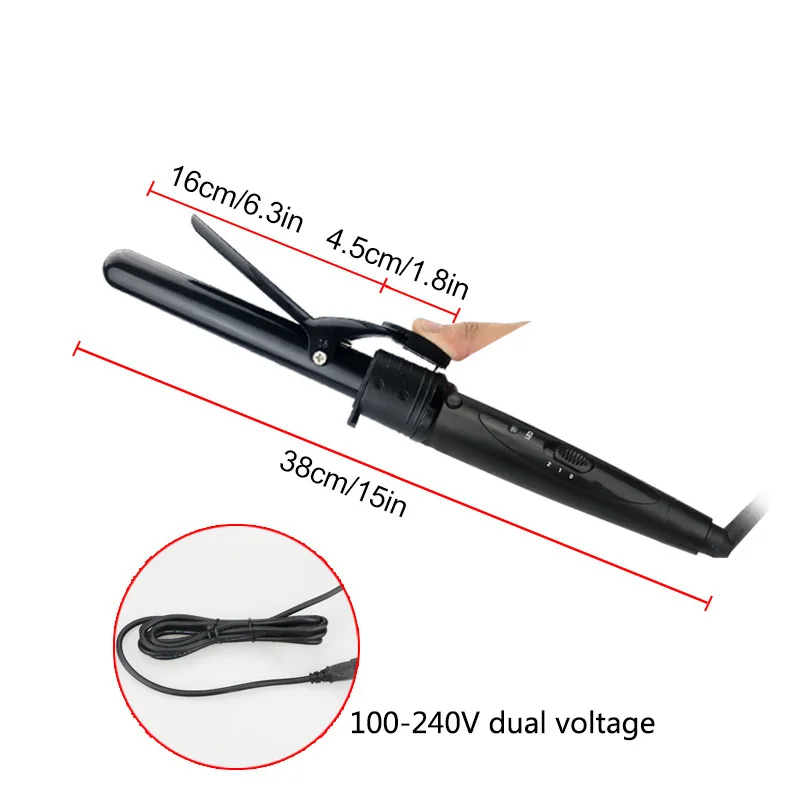 Curling Iron 5 In 1 Hair Curler Curling Wand Set Interchangeable Ceramic Barrels With Heat Resistant Glove