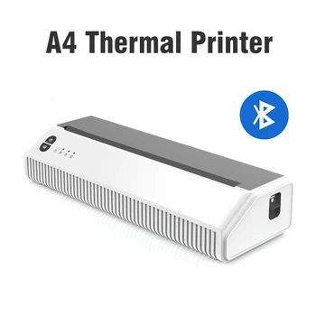 

Portable mini bluetooth Wireless A4 thermal printer photo picture receipt printer Support PDF Documents for Android iOS Windows