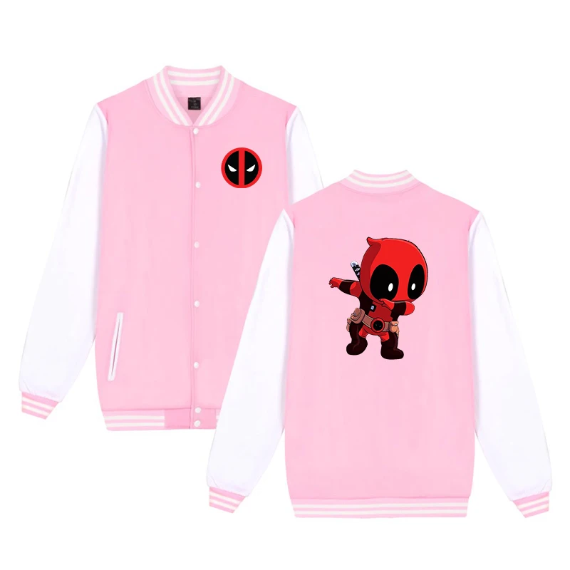 baseball jacket 19 Модные куртки «Дэдпул»; одежда для маленьких мальчиков и девочек; детская бейсбольная куртка; зимние толстовки; топы для детей с v-образным вырезом - Цвет: baseball jacket 19