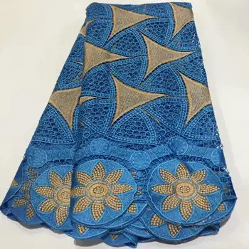 

fashion double colour african water soluble lace fabric 5yards african guipure lace fabric for women party dress DFMA182