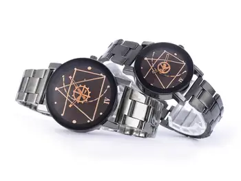

100pcs/lot Couple Watch Women Men Hot Fashion Personality Quartz Wristwatches Lovers Watch Clock Saat Relogio Feminino Wholesale
