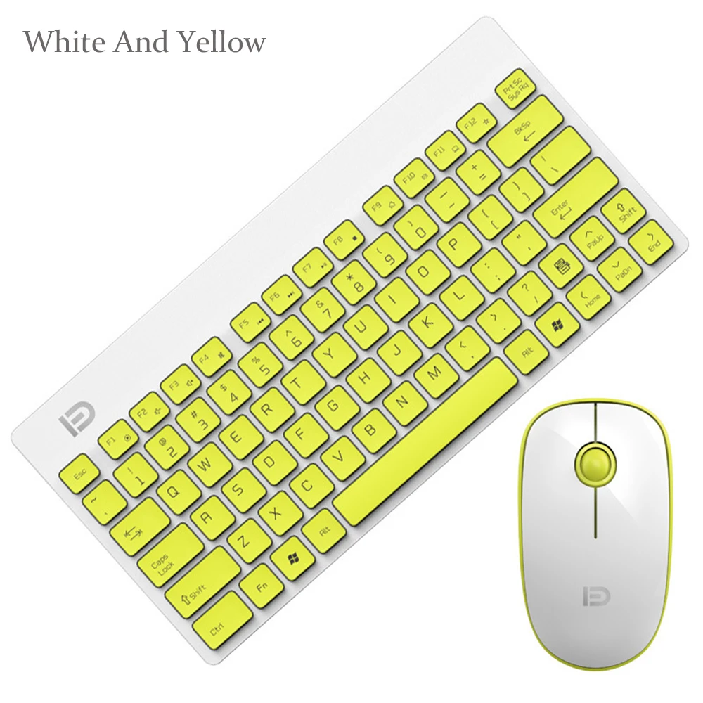 2.4G USB Wireless Colorful Keyboard And Mouse Ergonomic 1500 DPI Gaming keyboard Set For Desktop Laptop PC Computer Macbook