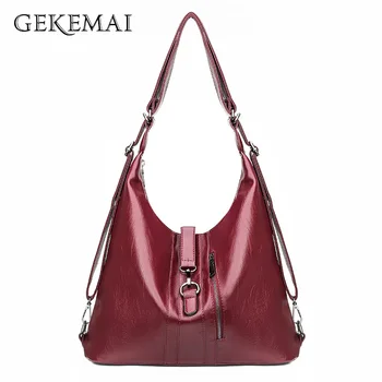 

Ladies Sheepskin Leather Backpack Fashion Multifunction Women Travel Bags Mochilas Luxury Anti-theft School Backpacks for Girls