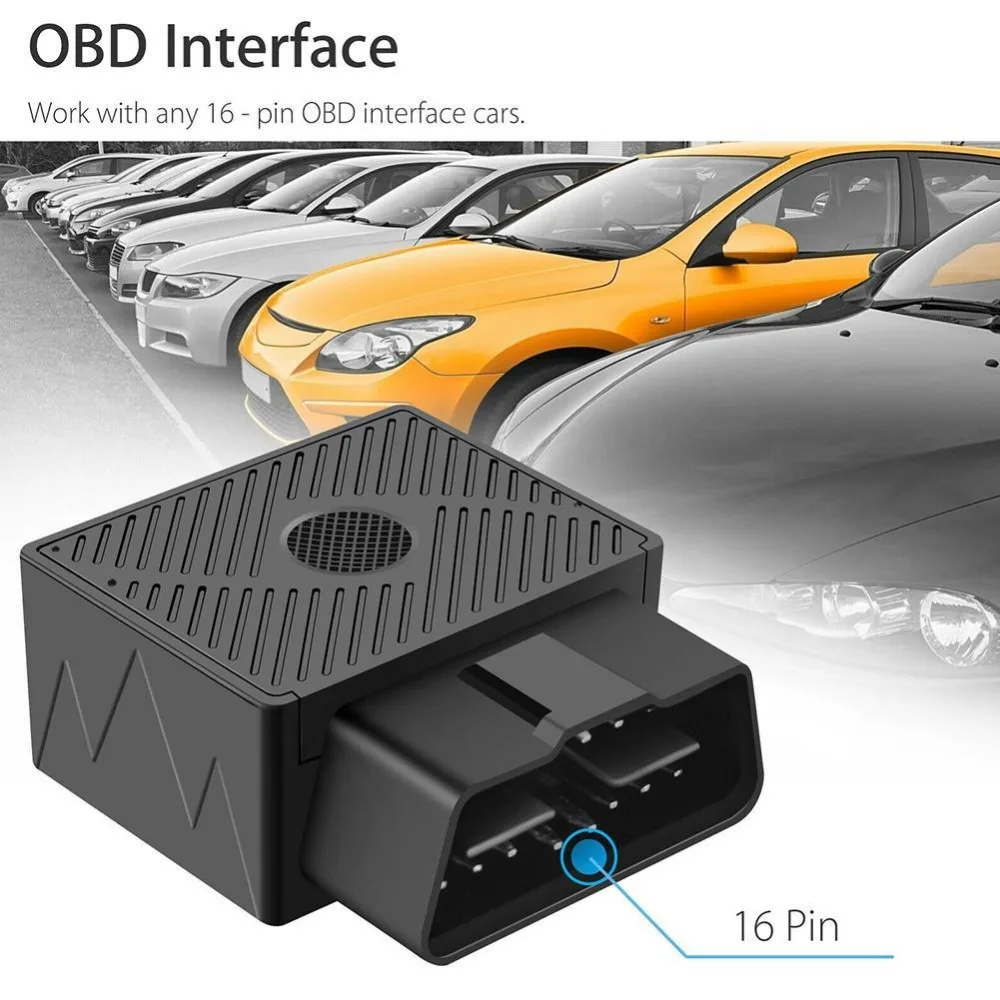 OBDII OBD2 OBD 16 PIN Автомобильный gps трекер локатор с веб-системой управления парком транспортных средств IOS и Android APP Plug and Play