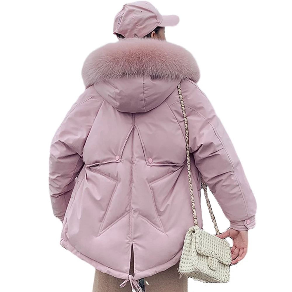 Billig Yocalor Unten Parka 2019 Neue Winter Warme Mantel Weibliche Koreanische Version Lose Mantel Jacke Winter Mantel Unten Parka Frauen Ukraine