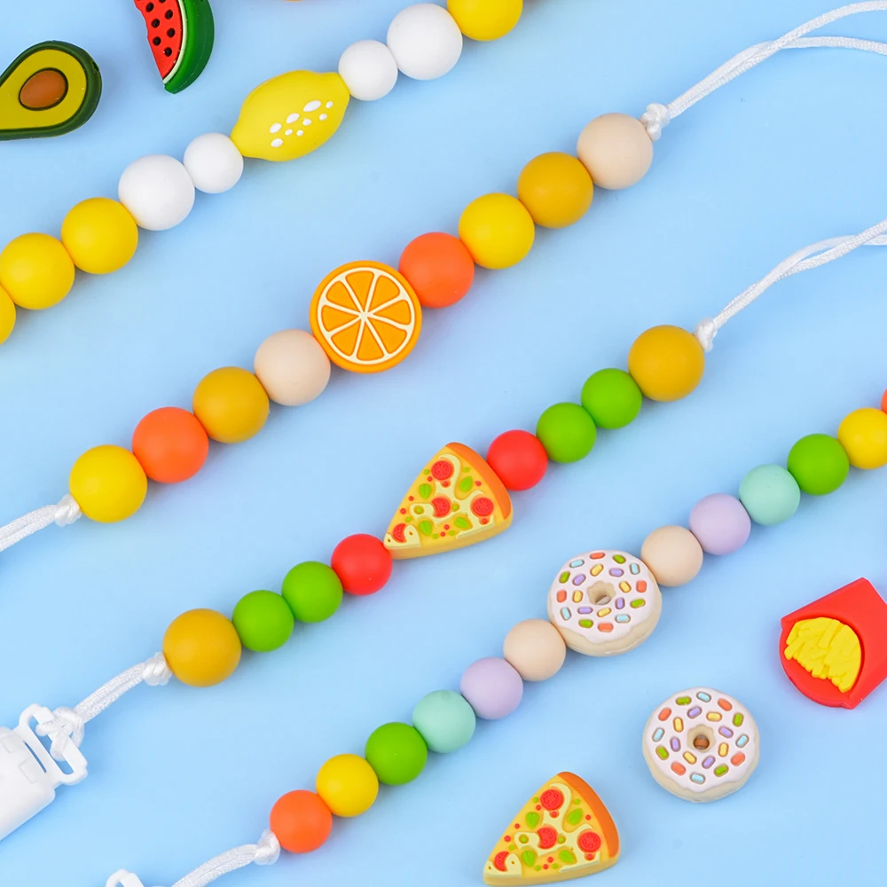 5PCS Mini Tier Silikon Blatt Koala Form Daisy Blume Zahnen Schmuck BPA FREI Schnuller Kette Baby Beißring Anhänger Halskette – Detail 10