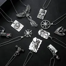 Вдохновляющее ожерелье влюбленных унисекс модное простое дикое ожерелье с кулоном череп ювелирные изделия подарок на Рождество Хэллоуин