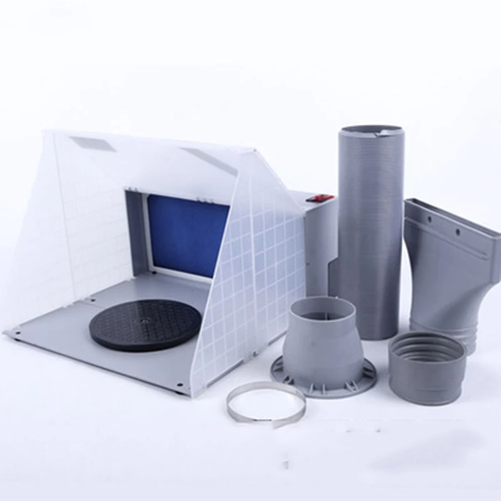 

Portable Hobby Airbrush Paint Spray Booth Kit Exhaust Filter Extractor Set Model Crafts Figurines