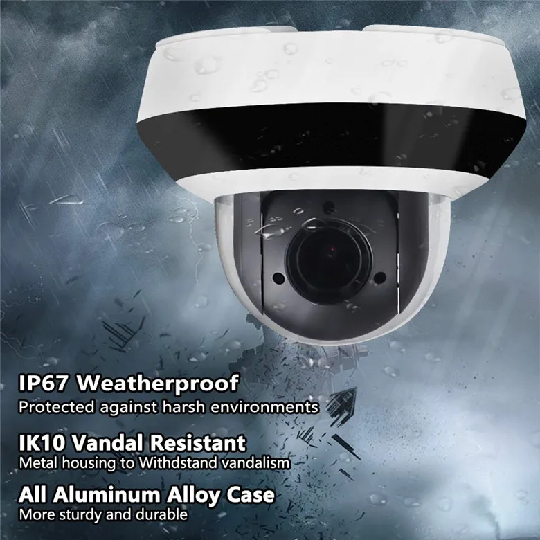 Hikvision H.265 8CH POE NVR комплект наружная CCTV система безопасности 4MP 4X Zoom PTZ ip-камера P2P комплект видеонаблюдения