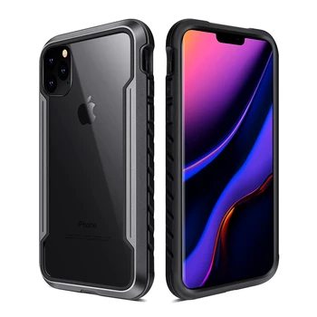 

Defender Anodized for iPhone 11 2019 Case Aluminum TPU Clear PC Military Grade Machined Metal Protective Case Coque Capinhas