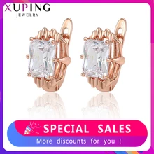 Xuping модные элегантные большие квадратные синтетические кубические циркония серьги для женщин ювелирные изделия подарки на день благодарения S196, 2-98260