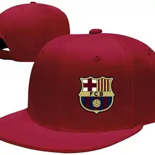 Бейсбольная кепка с логотипом клуба «Барселона», молодежная бейсболка в стиле хип-хоп красного цвета