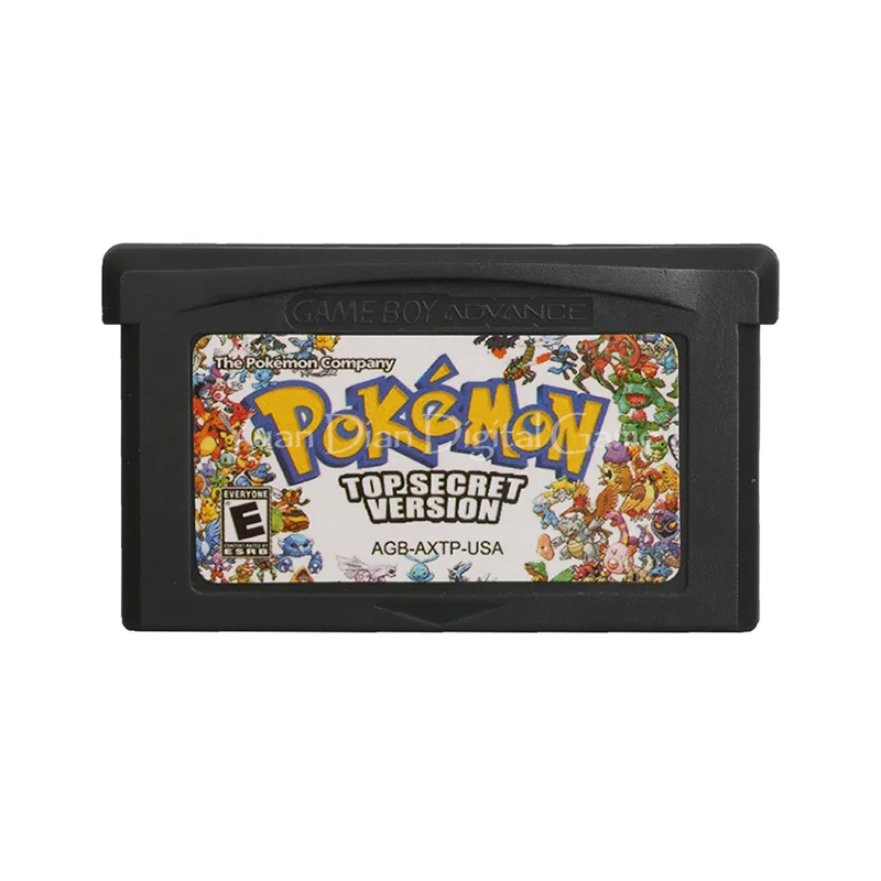 Картридж для игровой консоли Nintendo GBA с карточкой в виде секретной надписи на