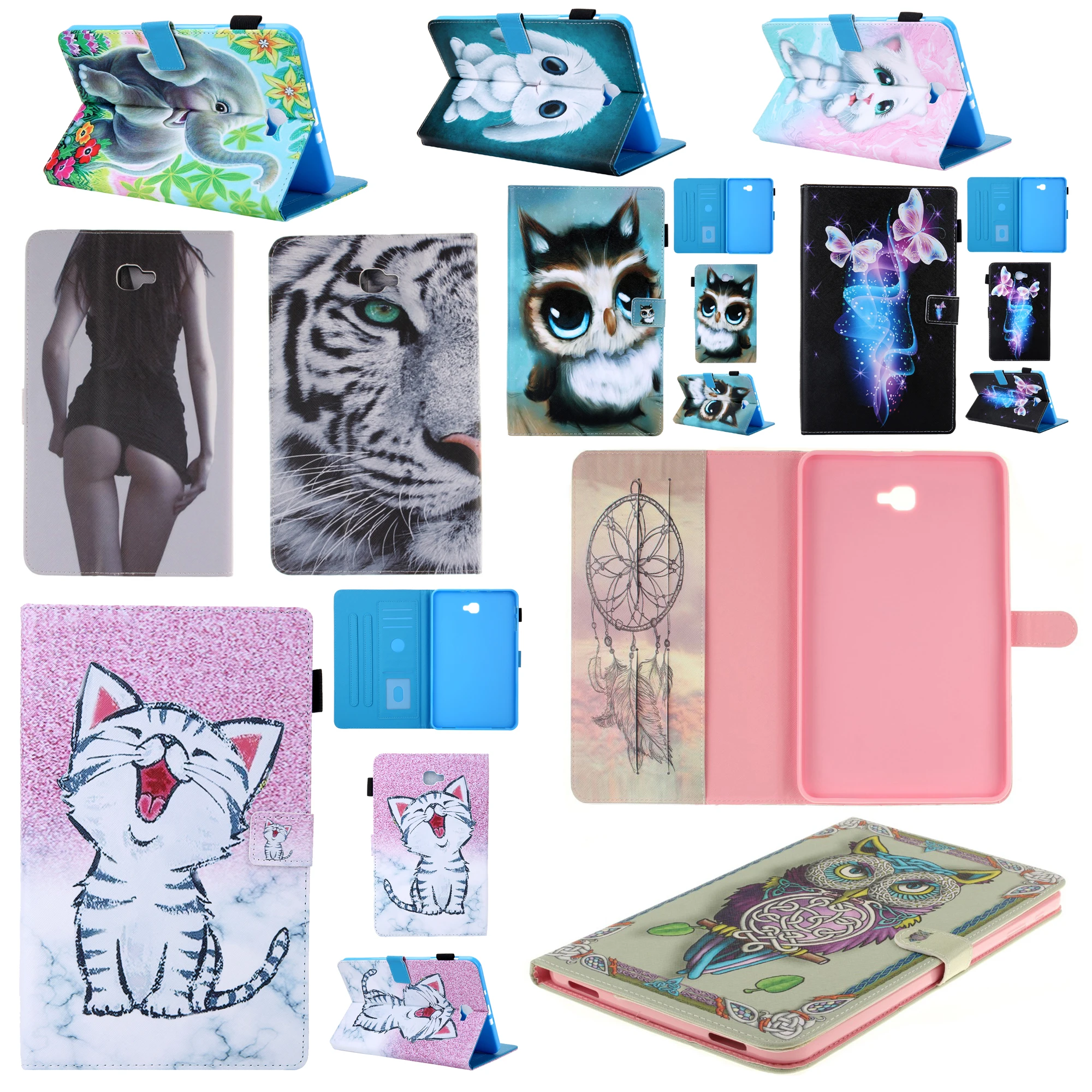 Чехол из мягкого тпу с подставкой и держателем для карт кожаный чехол принтом