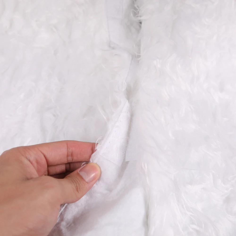 Christmas Tree Plush Skirt Decoration Faux Fur Christmas Tree Skirt Decor Birthday Party Decoration School Outdoor