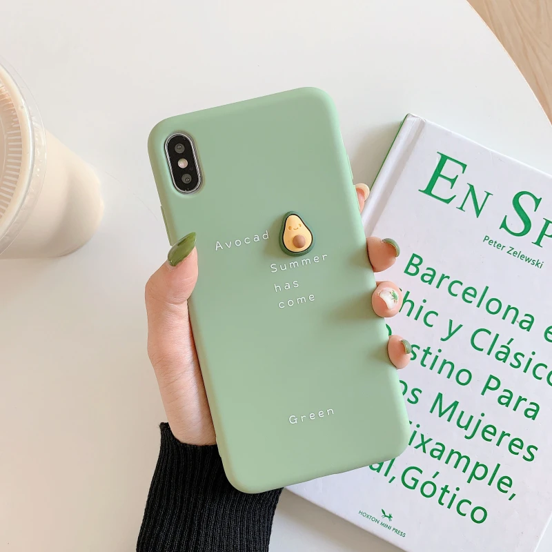 Милый чехол Friut для iPhone 11 Pro Max X XS MAX XR 8 8 Plus 7 7 Plus 6 6S 6S Plus Avocado Peach Ins Модный чехол для iPhone 11