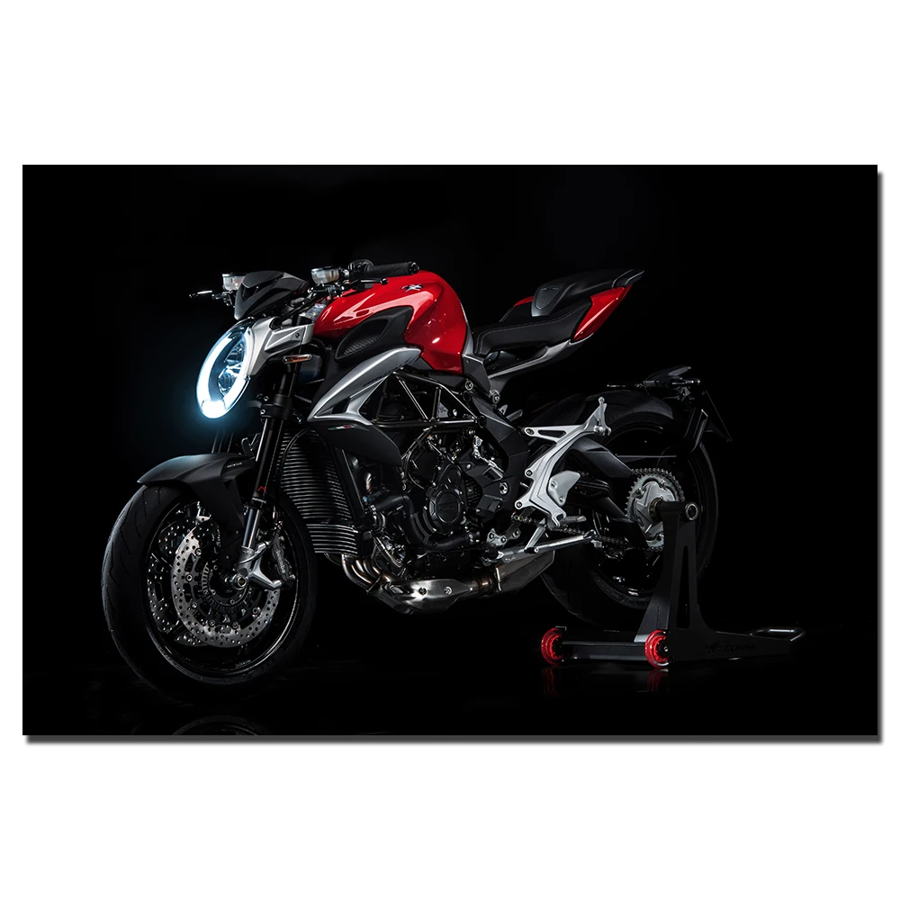 AGUSTA Brutale 800 Muscle Motorcycle Poster Canvas Painting Wall Art Pictures Print For Living Room | Дом и сад