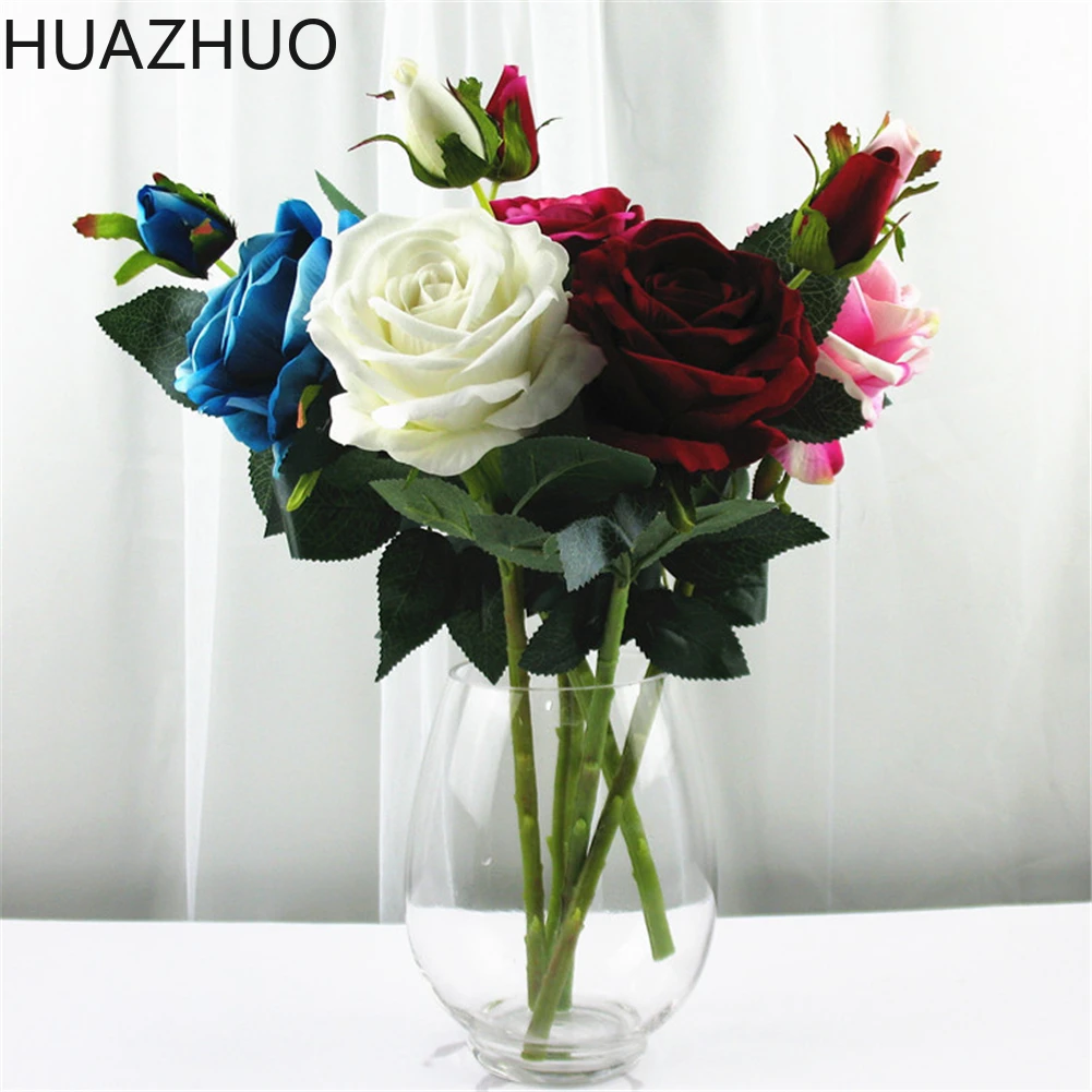Acacia Rose Simulation Bouquet Flannel Material Tanabata Wedding Dress Up Home Decorative Flowers | Дом и сад