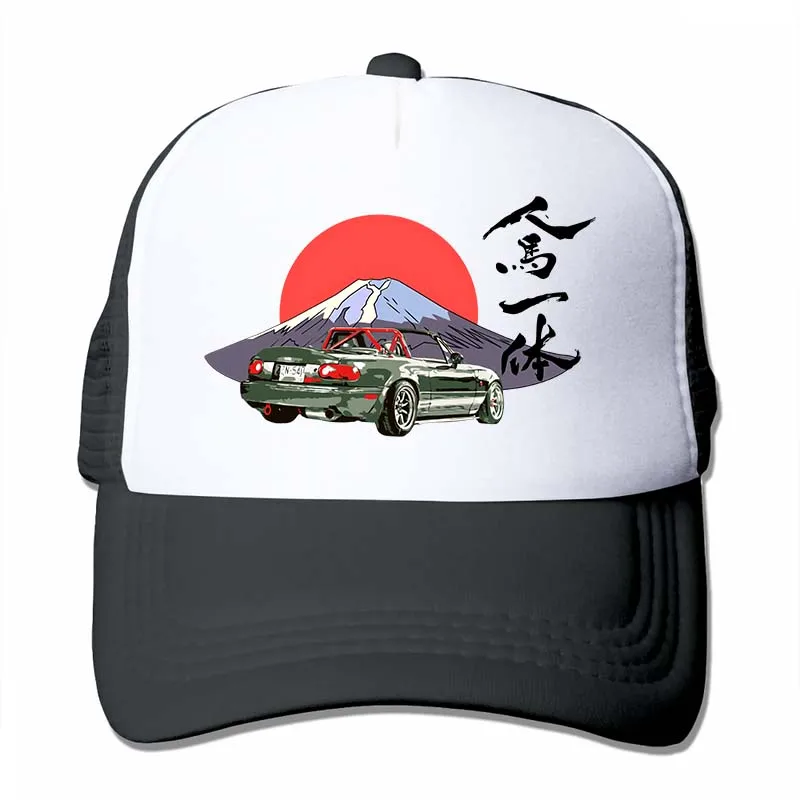 Mazda Miata Mx5-Jinba Ittai Mount Fuji edition, бейсболка для мужчин и женщин, кепки для водителя грузовика, модная Регулируемая Кепка - Цвет: 4-Black