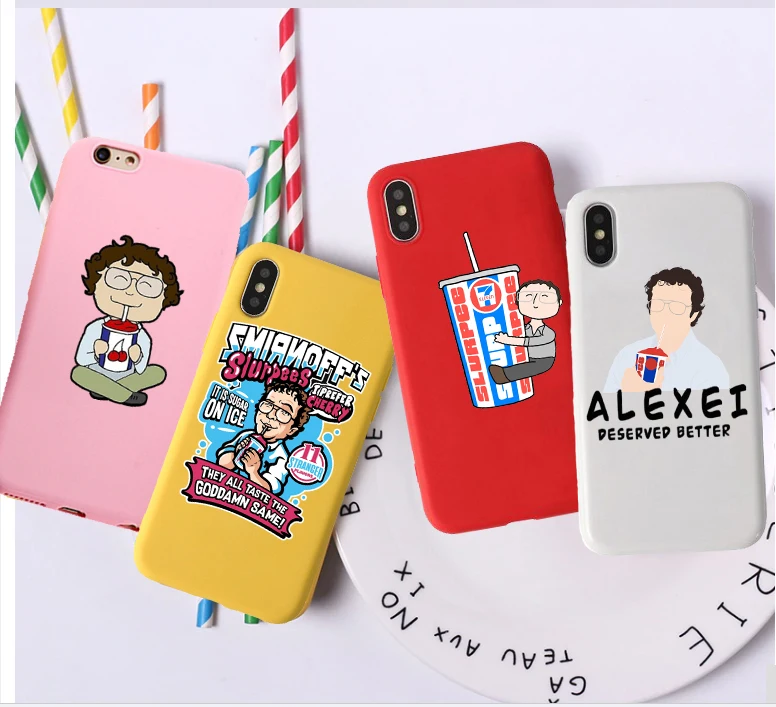 

Alexei Deserved Better Candy Color TPU Case phone For iphone X 8 XS XR XSMAX stranger things season 3 Scoops Ahoy Cover