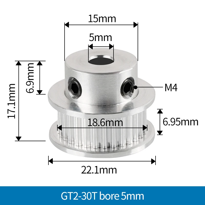 20/10/5/2 Pcs GT2 Ÿ̹ Ǯ 30 T W6 B5 3D  Ǯ 30  Ǯ   5mm ˷̴    6mm ǰ