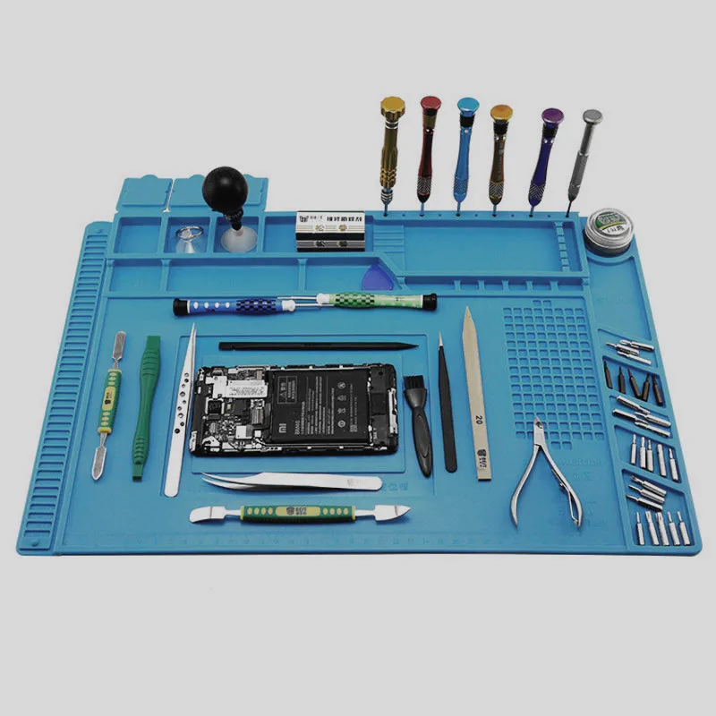 Welding Pad Heat Insulation Pad Repair Tools Maintenance Platform Desk Mat Heat Resistant Soldering Station Silicone ACEHE