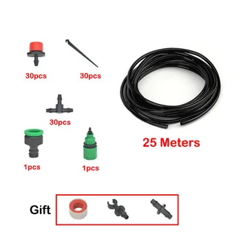 

25M Automatic Watering Kit Set Micro Sprinklers Drip Irrigation Spray 4/7 Water Cooling Moisturizer Auto Irrigation Garden Yard