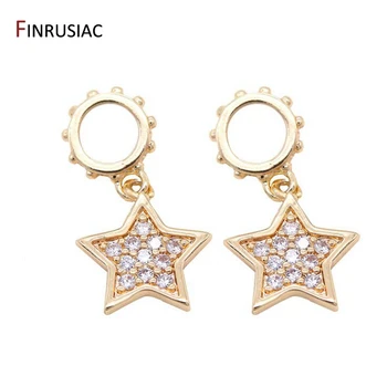 

Small Star Charms For Jewelry Making Gold Plated Zircon Rhinestone DIY Bracelet Charm Pendants Accessories