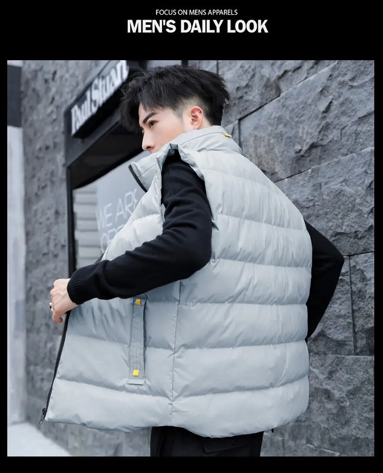 8XL Vest Coat Men 2019 Autumn Male Sleeveless Jacket Coat Winter Warm Waistcoat Padded Down Vest Men Brand MuLS Cloths Plus Size 10
