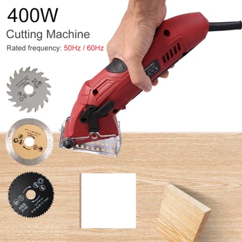 

400W Metal Chainsaw Mini Circular Saw Electric Wood Cutting Tool for Woodworking Portable Cutting Machine Home DIY Power Tools