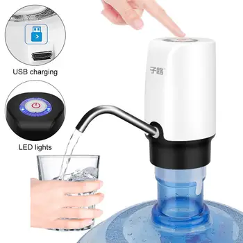 

Wireless Push-button Rechargeable Electric Dispenser Water Pump with USB Cable/304 Stainless Steel Tube for 4.5-18.9L Barrelled