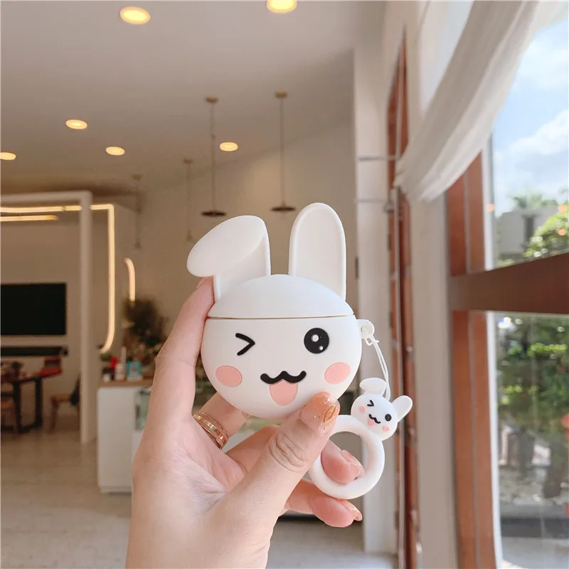 Для AirPod 2 Чехол 3D коала Медведь Кролик мультфильм Мягкие силиконовые беспроводные кожухи головных телефонов для Apple Airpods чехол милый чехол Funda