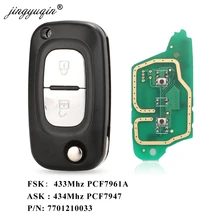 ASK/FSK 2 BTN 433 МГц PCF7961A ID46 флип дистанционный ключ для Renault Clio III Clio 3 Kangoo Master Modus Twingo 2006- 7701210033