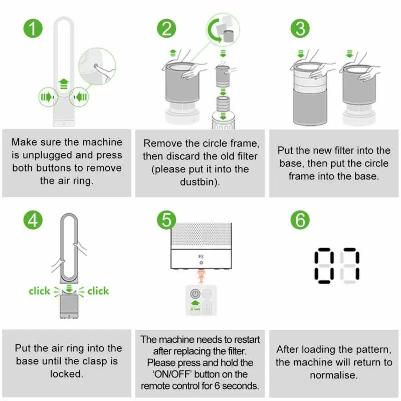 Очиститель воздуха фильтр для Dyson TP00 TP02 TP03 AM11 Leafless вентилятор фильтр основной части