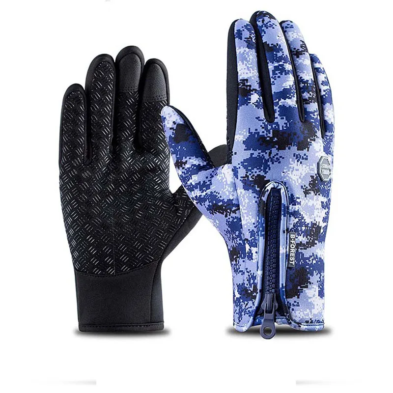 Водонепроницаемые зимние теплые перчатки мужские женские лыжные перчатки противоскользящие теплые перчатки для сноуборда с сенсорным экраном для активного спорта, ветрозащитные перчатки
