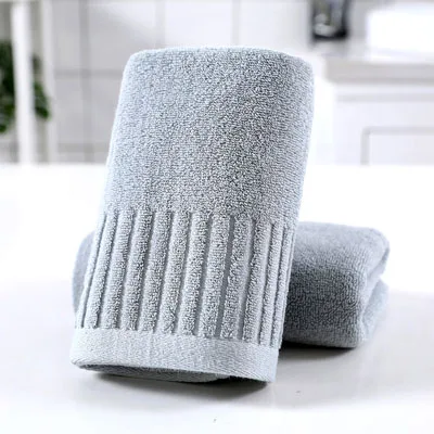 Light Grey Одноцветное банное полотенце s Набор для взрослых, хлопок, плотное тяжелое полотенце 70x140 см, банное полотенце 35x75 см, полотенце для лица, спортивное полотенце для рук s - Цвет: Light Grey