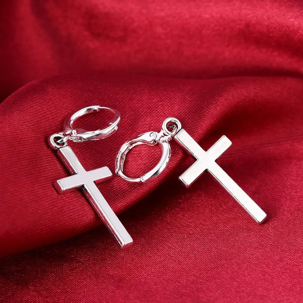 

New Fashion Cross Drop Earring Pendant For Women High Quality Hip Hop Punk Gold Silver Color Earring Female Jewelry Gifts 2020