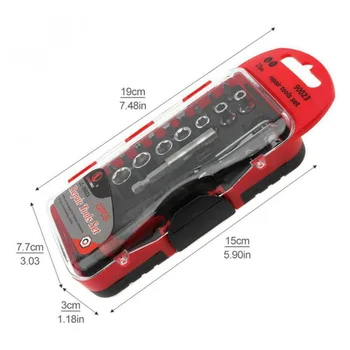 

Parts Socket bit set 23pcs Mini Sleeve Ratchet Wrench Handle Replacement