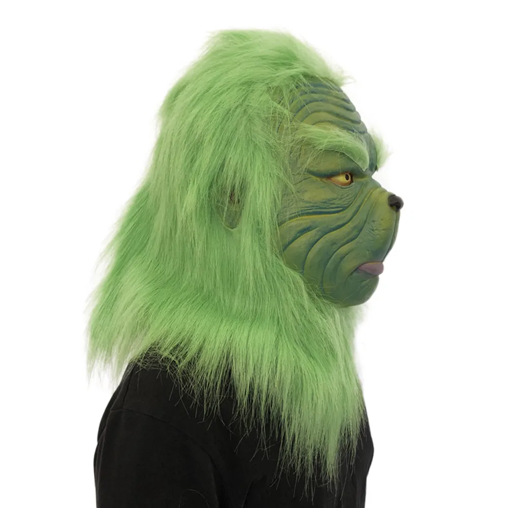 Neue Verkauf Grinch Maske Männer Frauen Grün Latex Party Cosplay Maske Mit  Weitere Helm Kopfbedeckungen Halloween Weihnachten Kostüm _ - AliExpress  Mobile