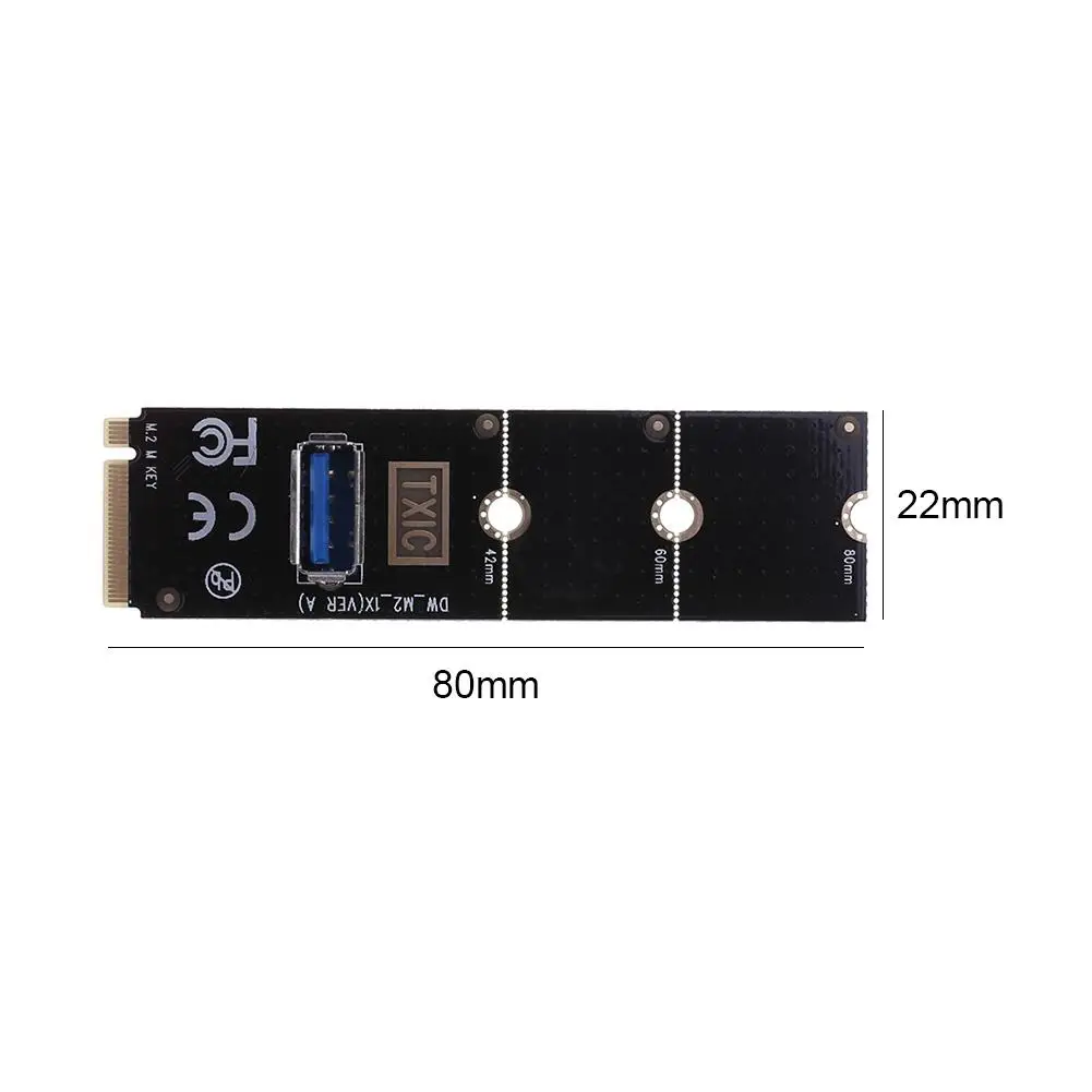 NGFF M.2-USB3.0 변환기 어댑터 그래픽 카드 확장 카드 M.2 NGFF-PCI-E X16 슬롯 전송 카드 마이닝 m2 라이저 카드