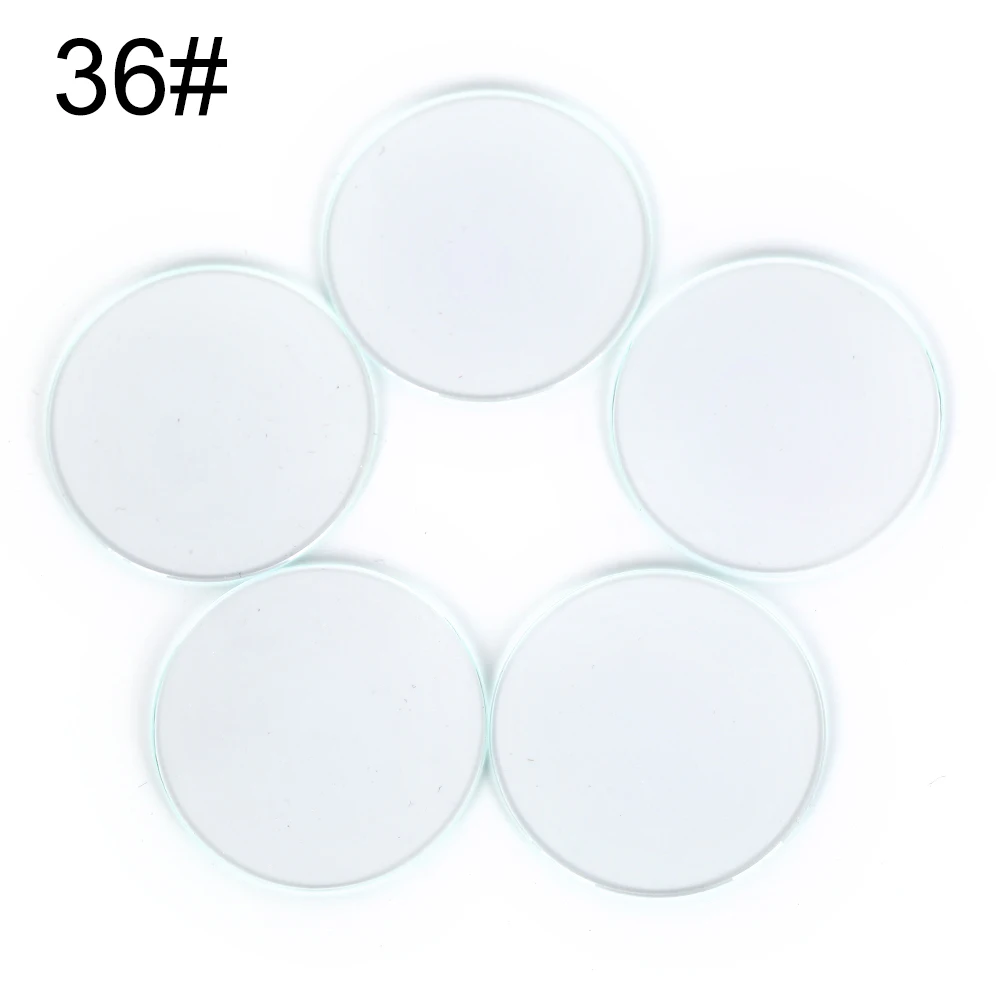 5pcs 36mm/37mm/38mm/39mm/40mm Anti-scratch Transparent Round Crystal Glass Part For Watch Repair Size new - Цвет: 36
