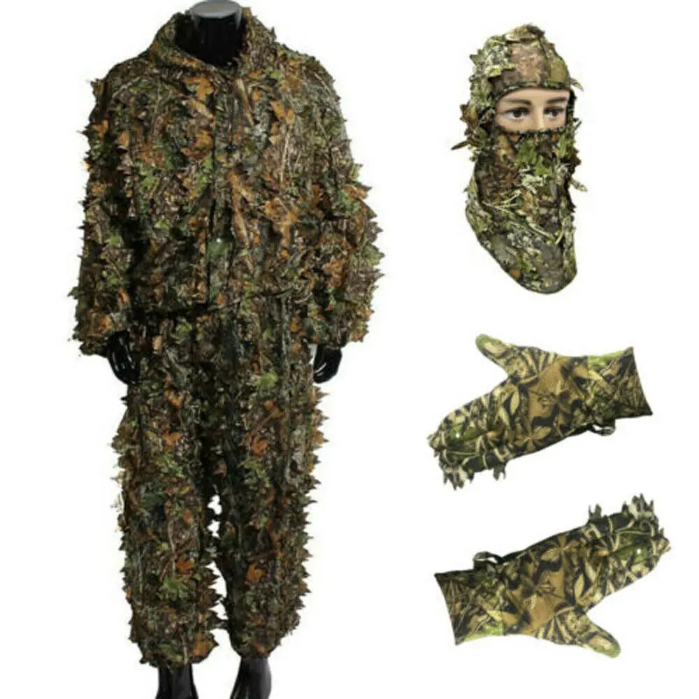 GUGULUZA 3D Sneaky камуфляж лист маска для лица лесной джунгли стелс Ghillie костюм Охота - Цвет: All