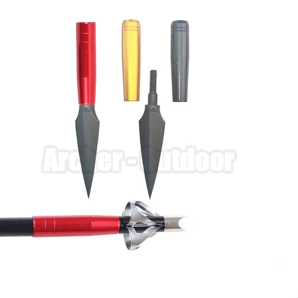 20pcs Aluminum Arrow Insert For OD 8mm 5/16 inch Hunting Wooden Bamboo