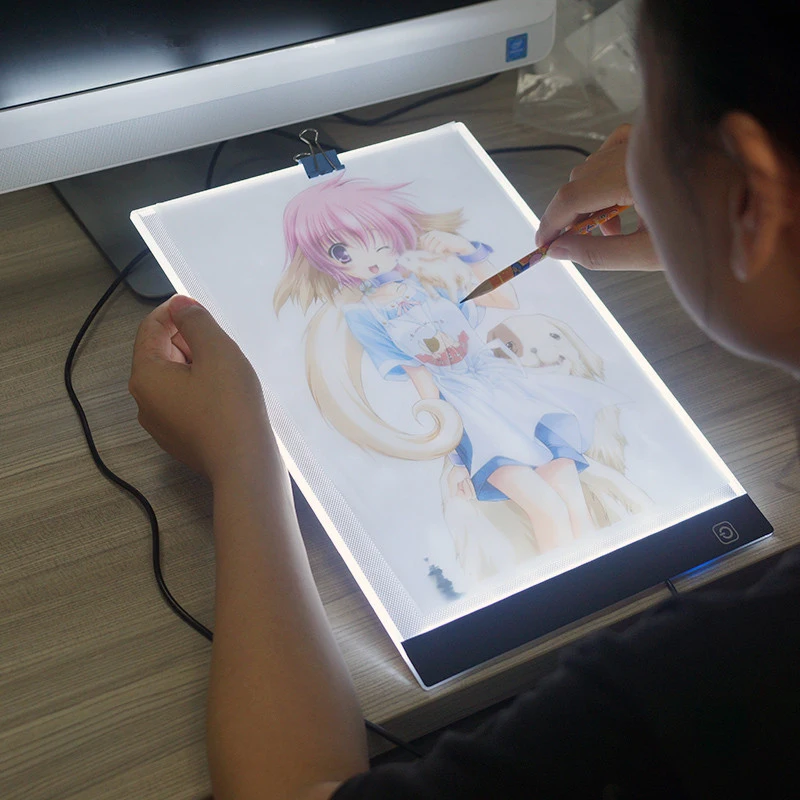 A4 Level Dimmable Led Drawing Copy Pad Board Children's Toy Educational Artwork A4 Level Dimmable Led Drawing Copy Pad Board Children's Toy Educational Artwork