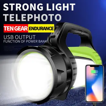 

10000LM USB Charging LED Work Light Torch 15000mAh Battery Spotlight Hand Lamp Camping Lantern Searchlight for Fishing Hunting