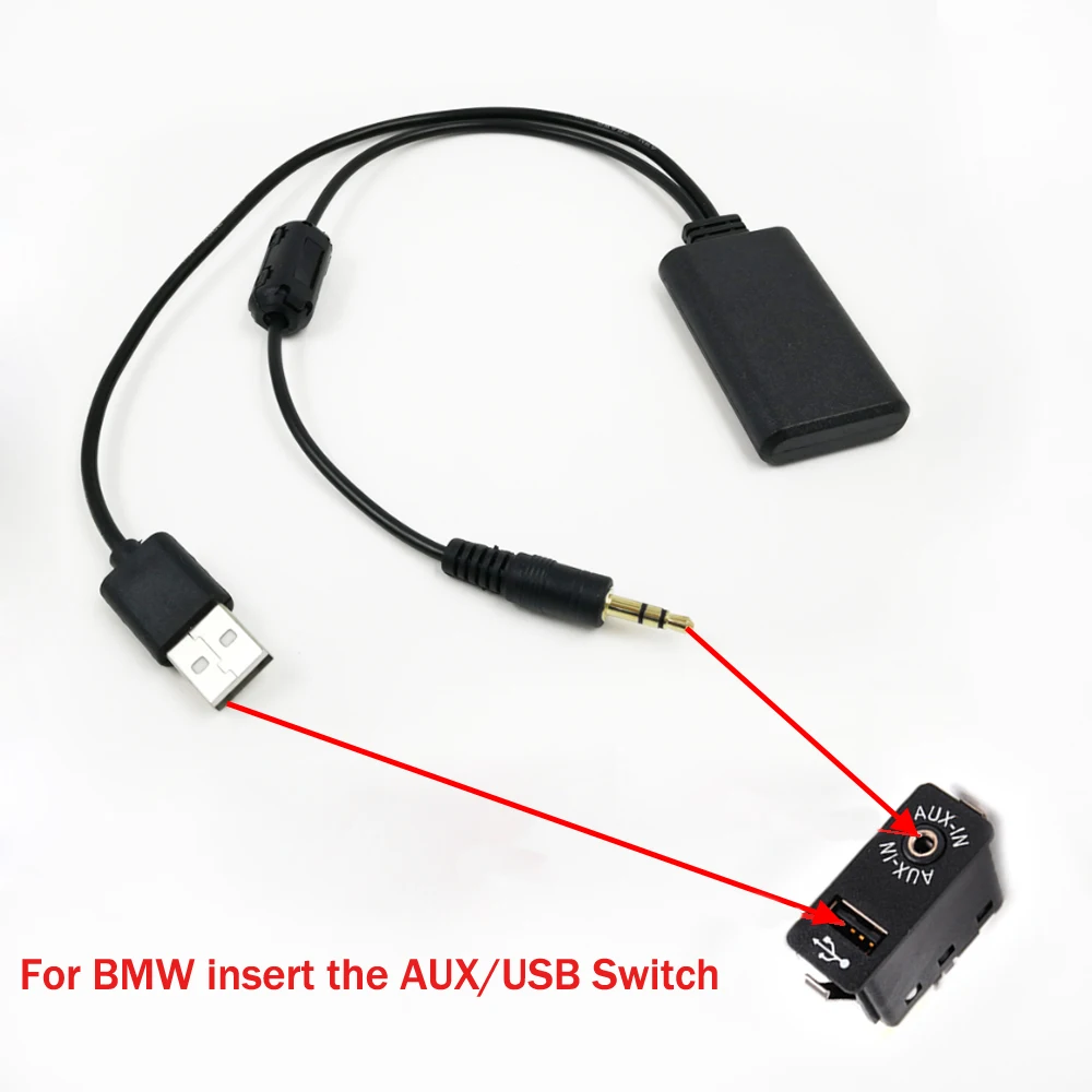 Biurlink-receptor Bluetooth inalámbrico Universal para coche, adaptador de Audio para reproductor de música, USB, 2020 MM, Aux, Bluetooth 3,5, para BMW, 5,0